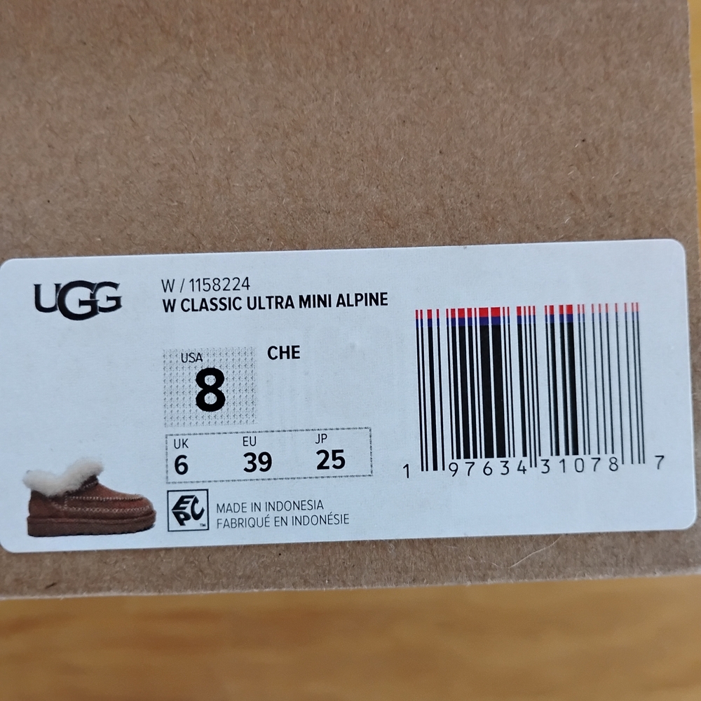 UGG Chestnut Suede Shearling Moccasin Boots - Picture 3 of 4
